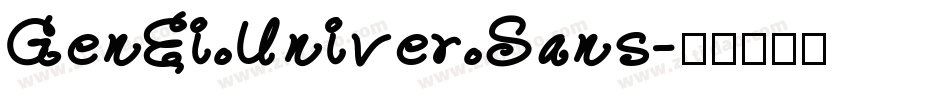 GenEi Univer Sans字体转换